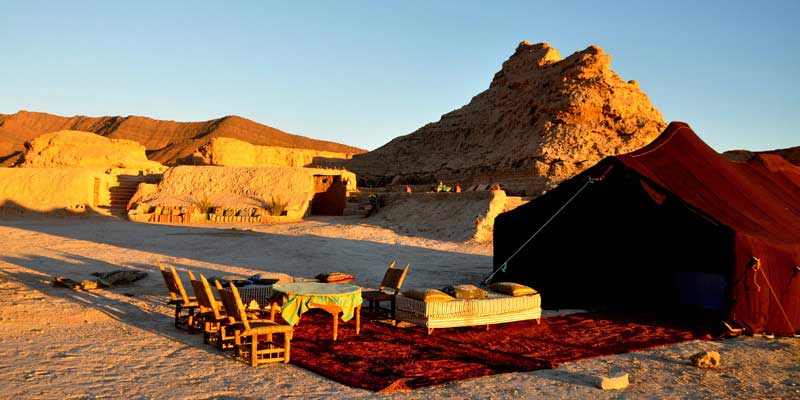 Morocco tent sand